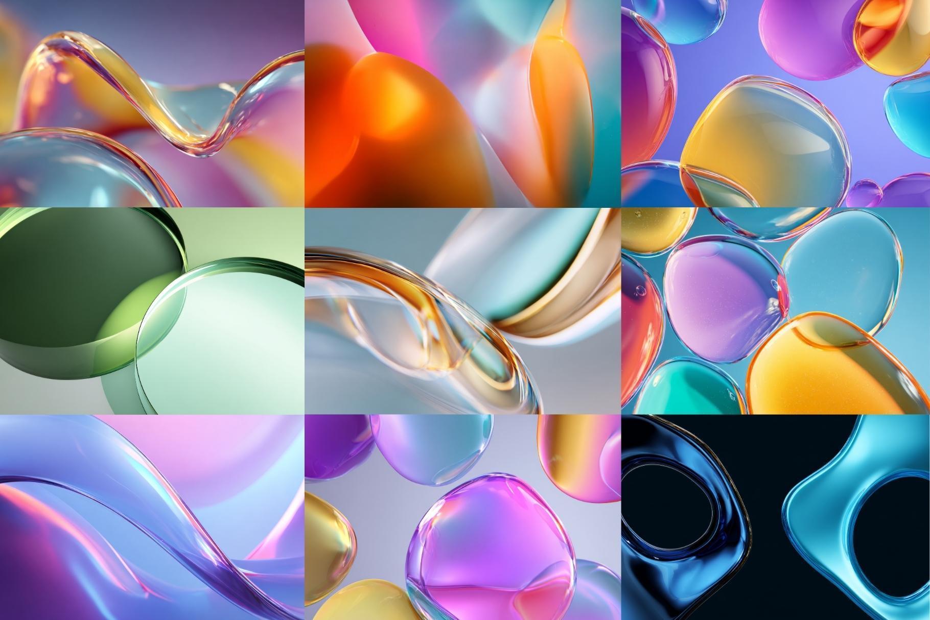 60 Abstract Liquid Glass Wallpapers