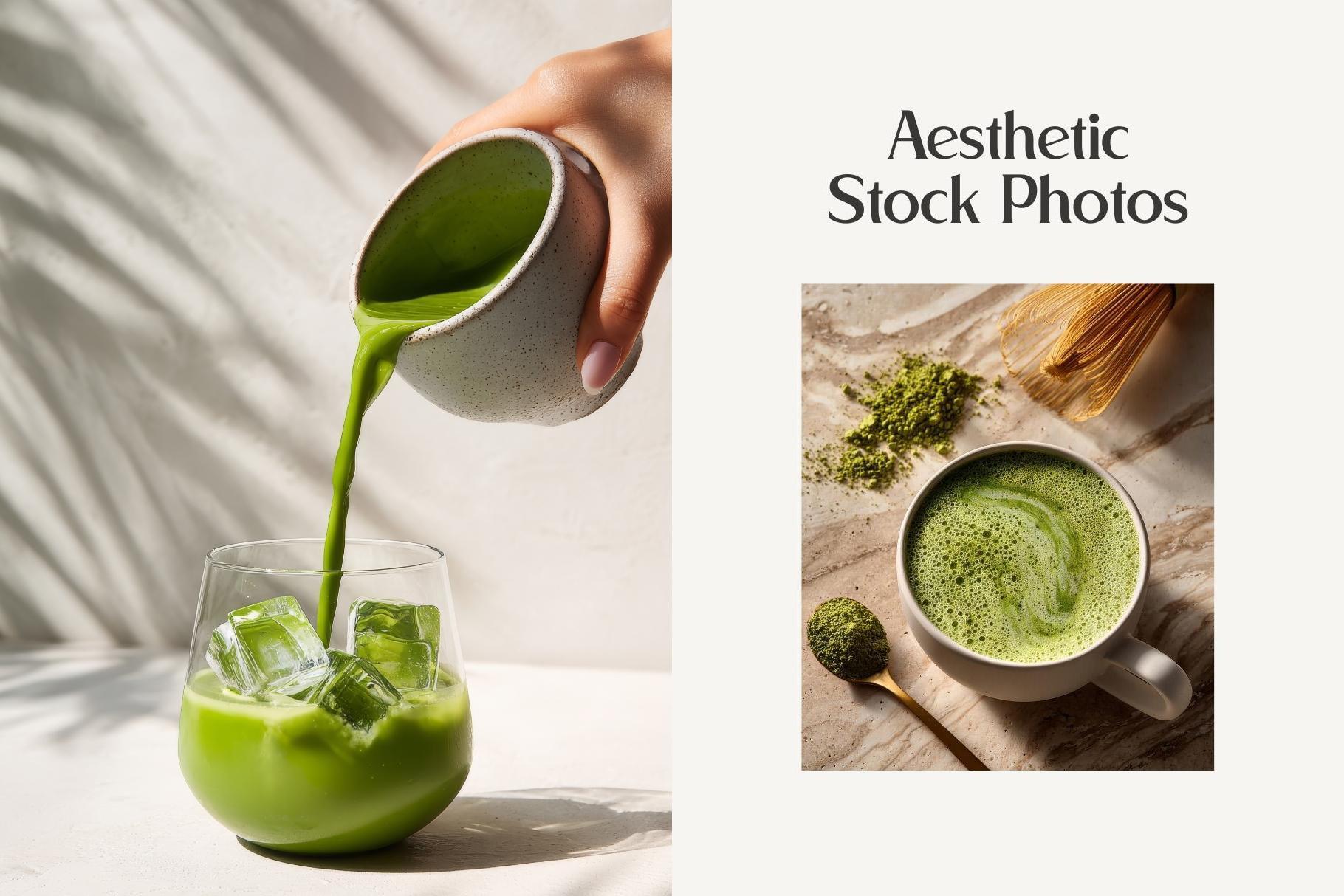75 Aesthetic Matcha Stock Photos