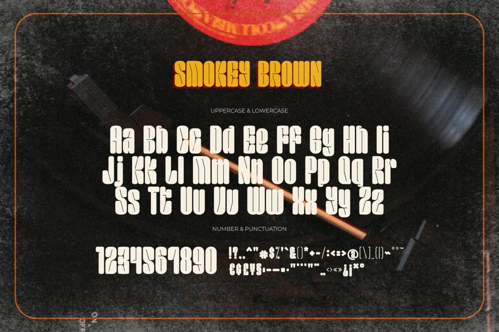 Smokey Brown - Funky Font