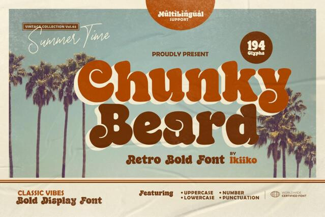 Chunky Beard - Retro Bold Font