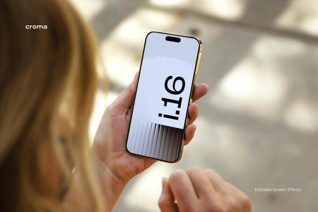 Holding iPhone Mockup