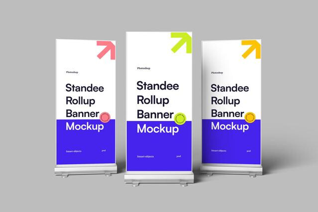 Standee Rollup Banner Mockups