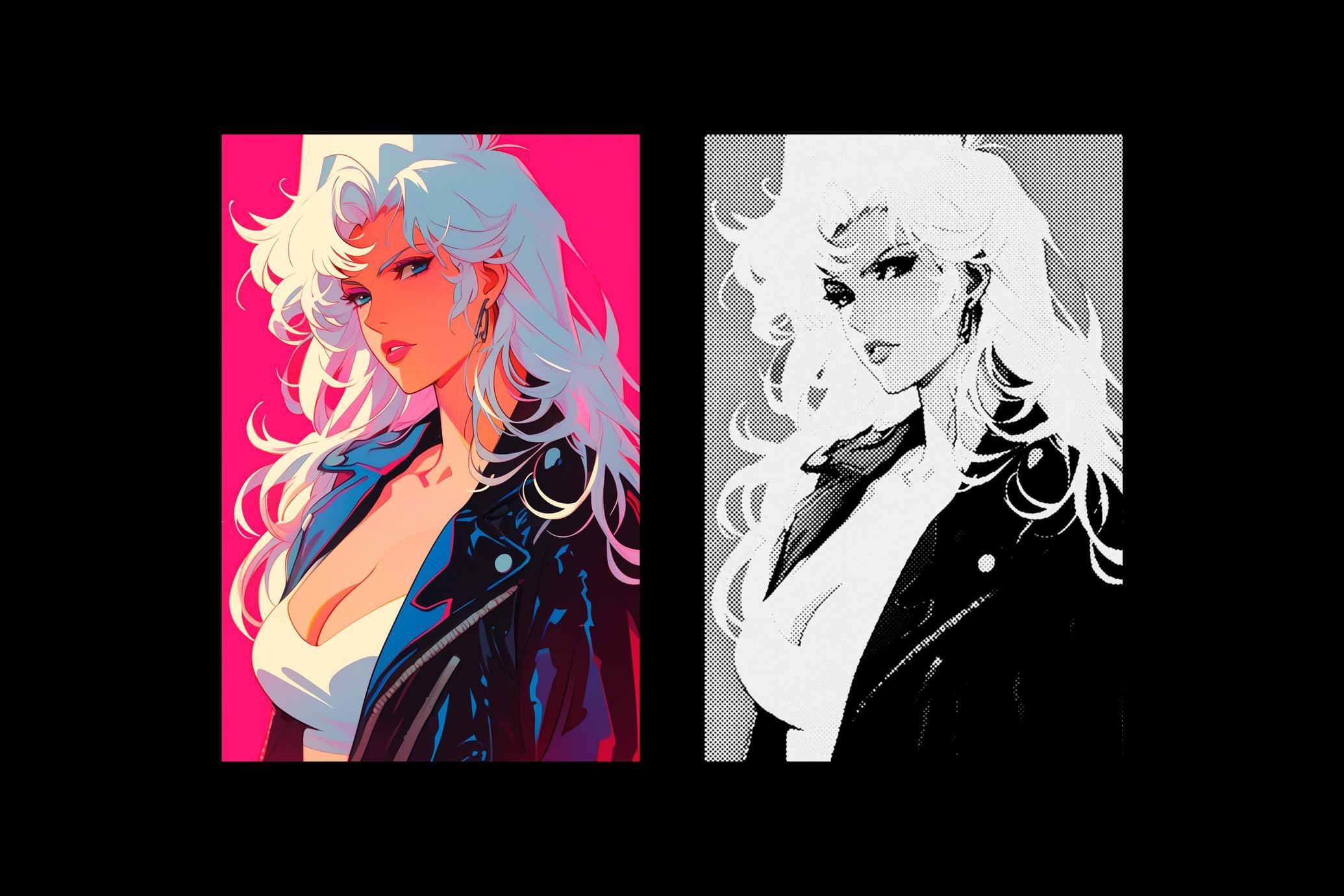 Retro Manga Design Effect