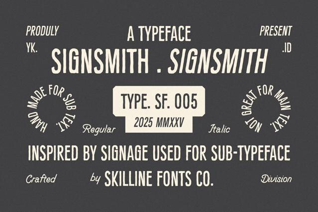 Signsmith - Condensed Vintage Font