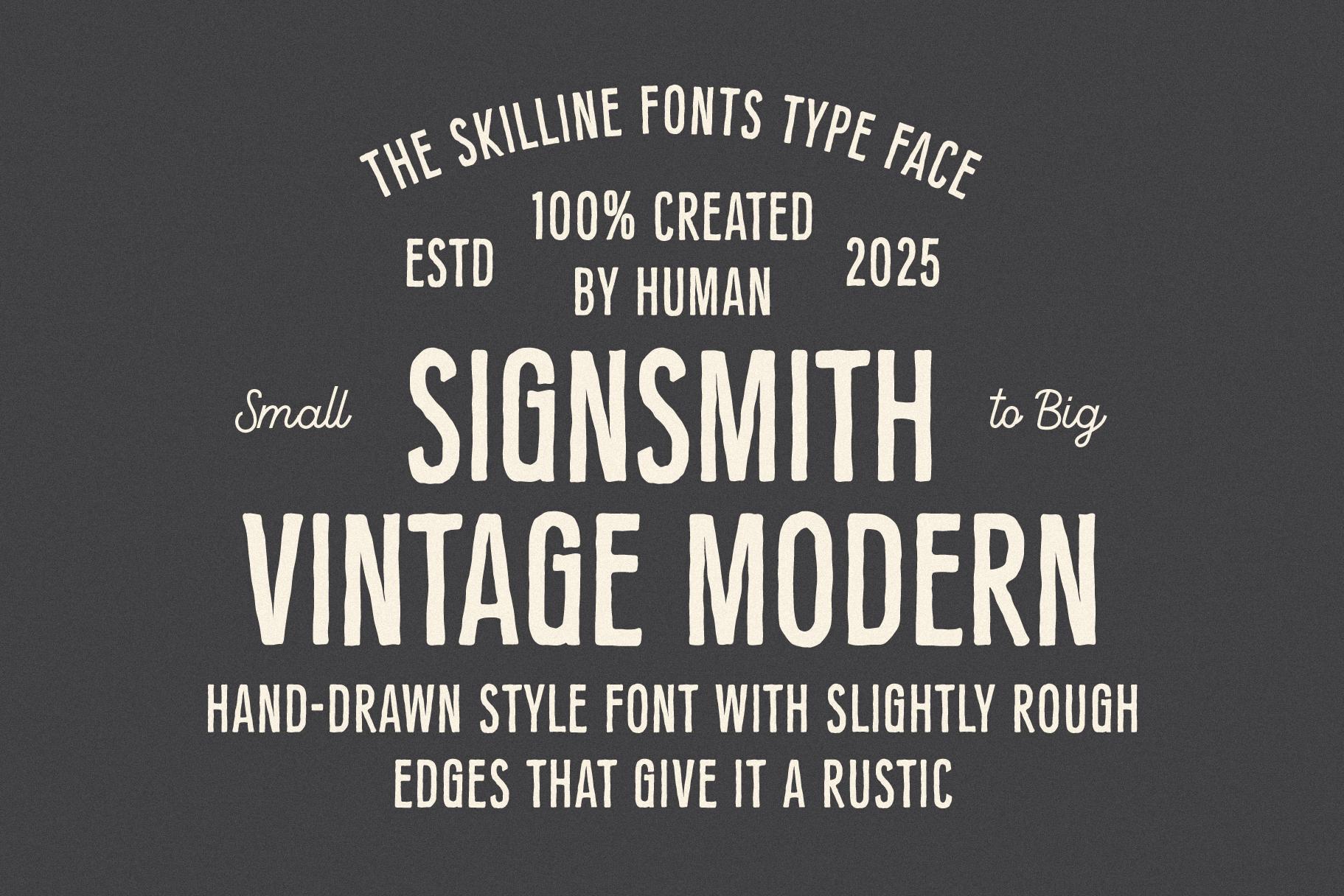 Signsmith - Condensed Vintage Font