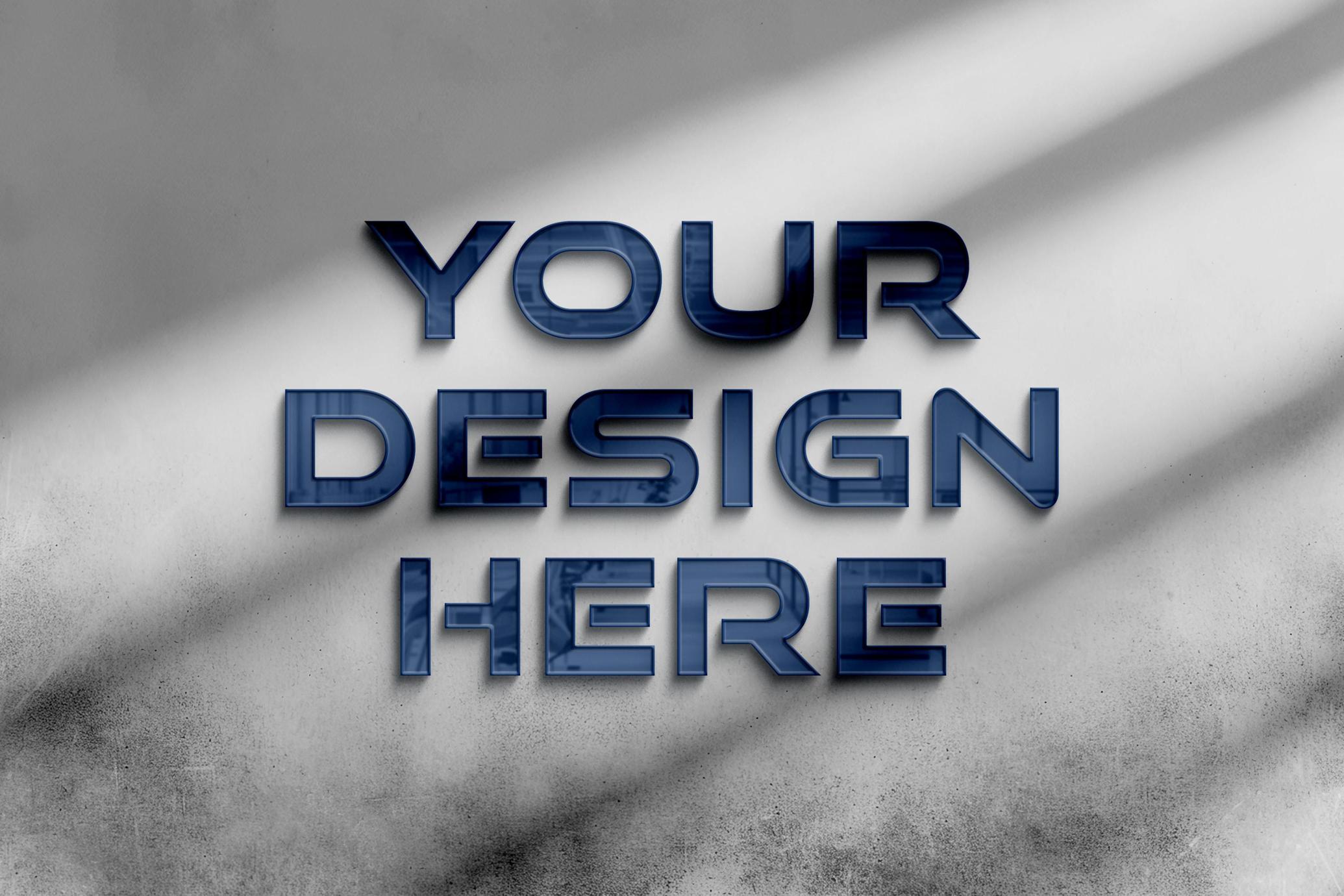 Reflection Glass Sign Mockup