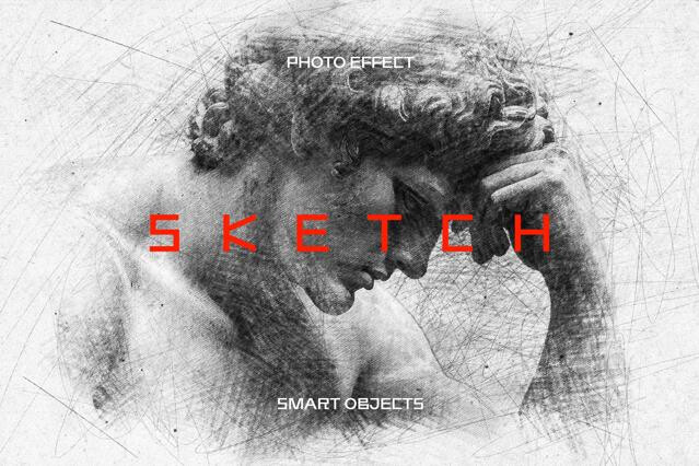 B&W Sketch Photo Effect