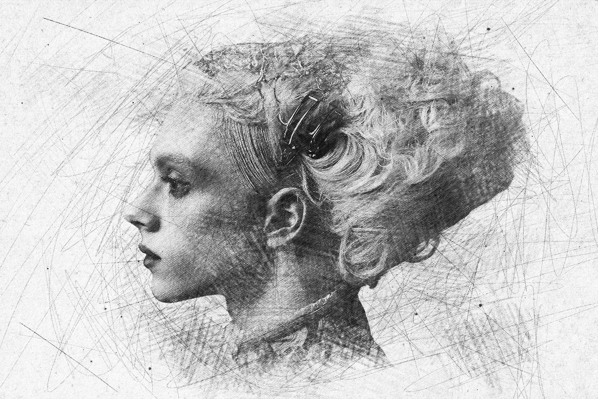 B&W Sketch Photo Effect