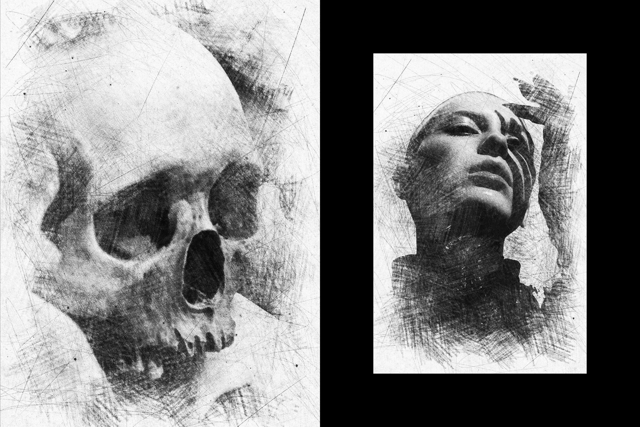 B&W Sketch Photo Effect