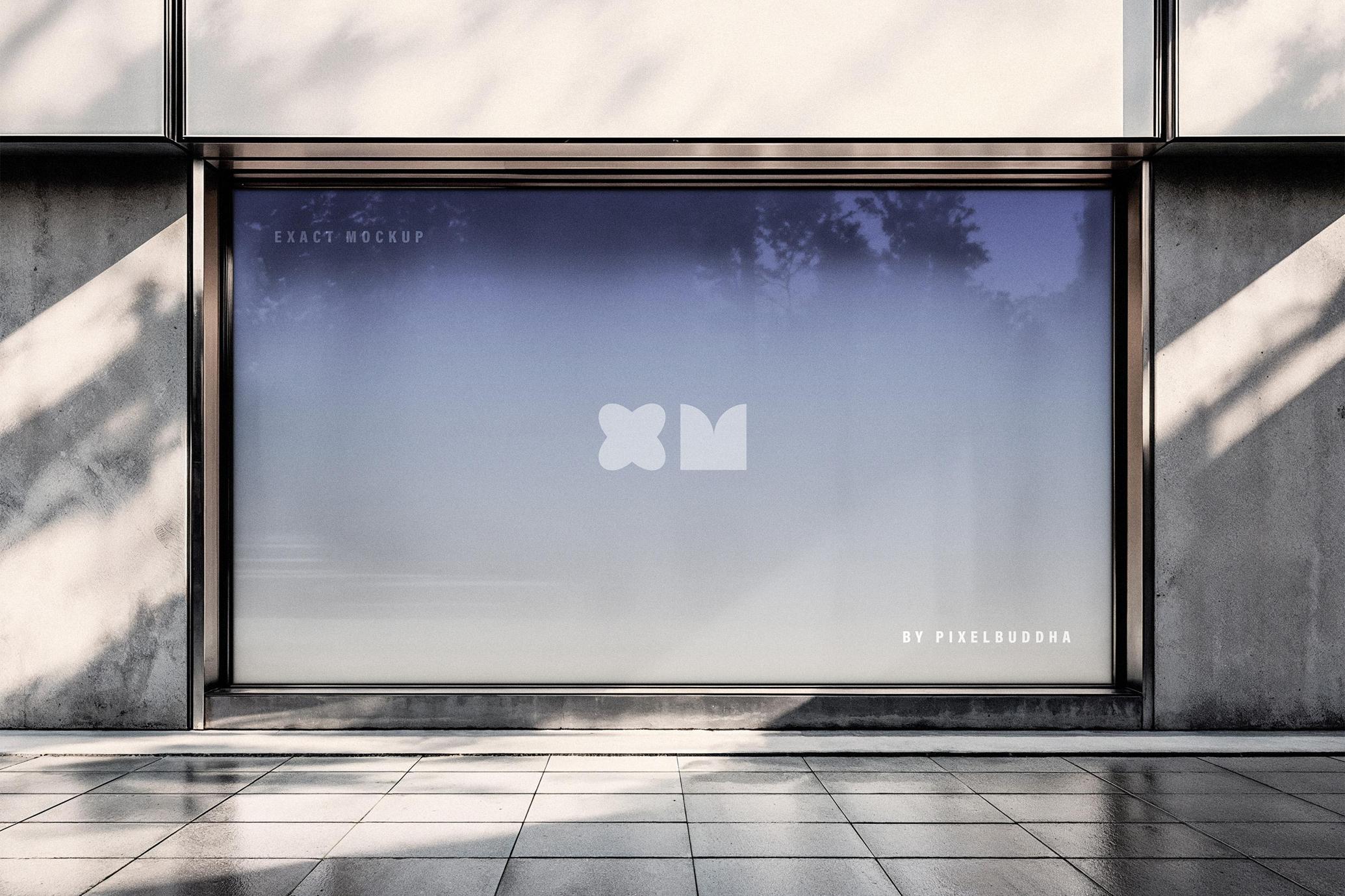 Storefront Window Billboard Mockup