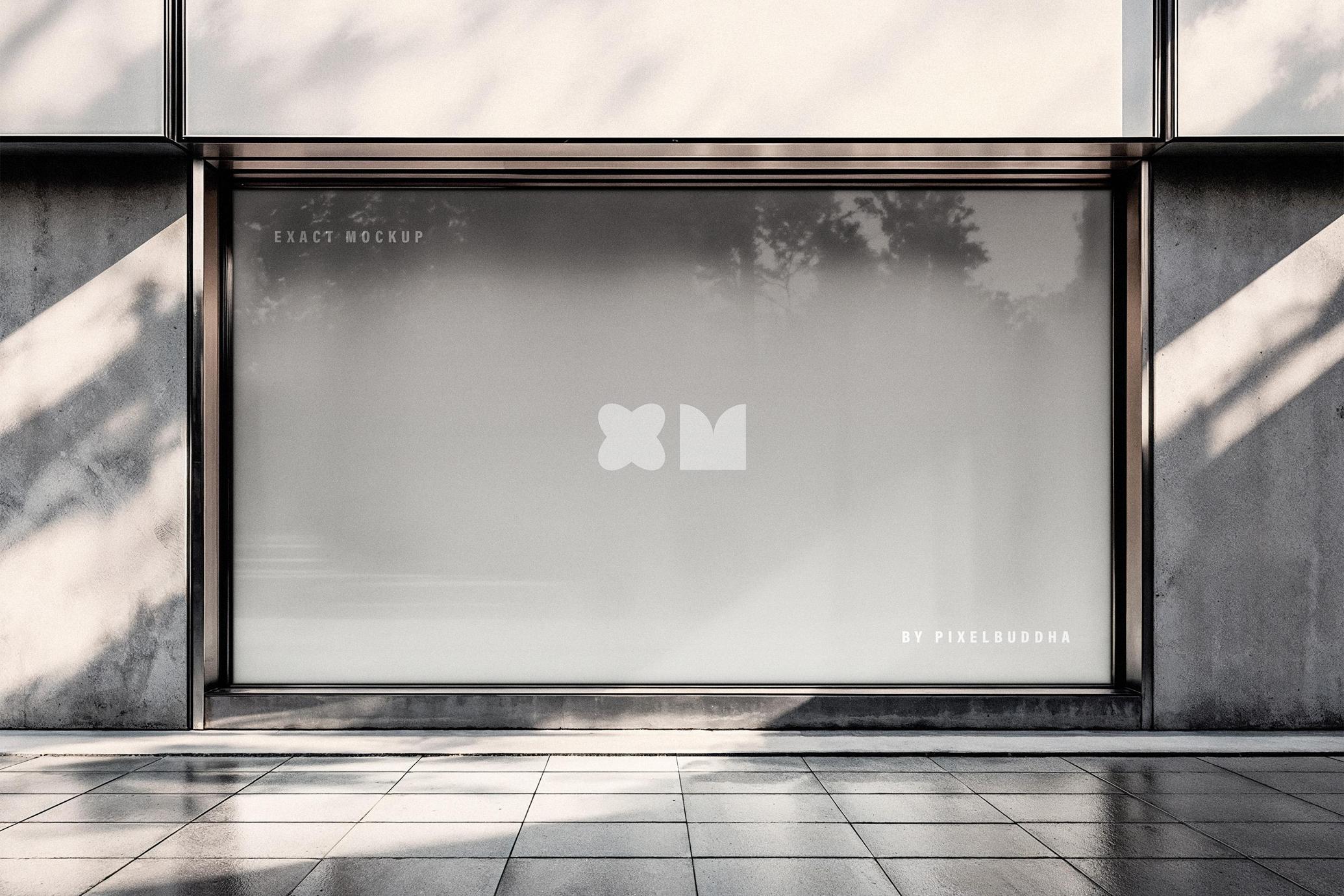 Storefront Window Billboard Mockup