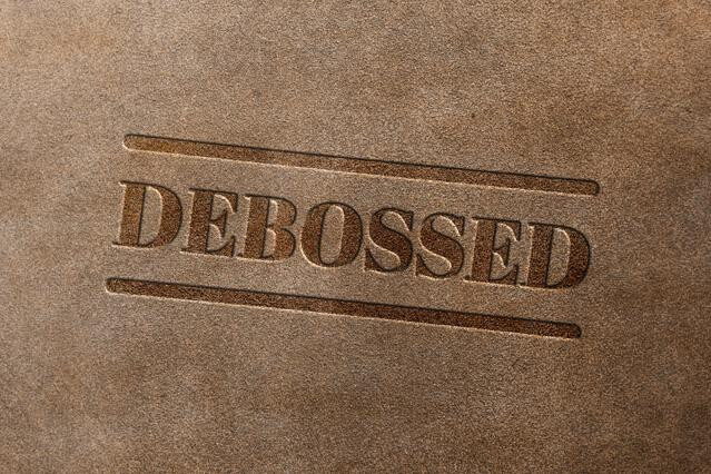 Debossed Suede Logo Mockup