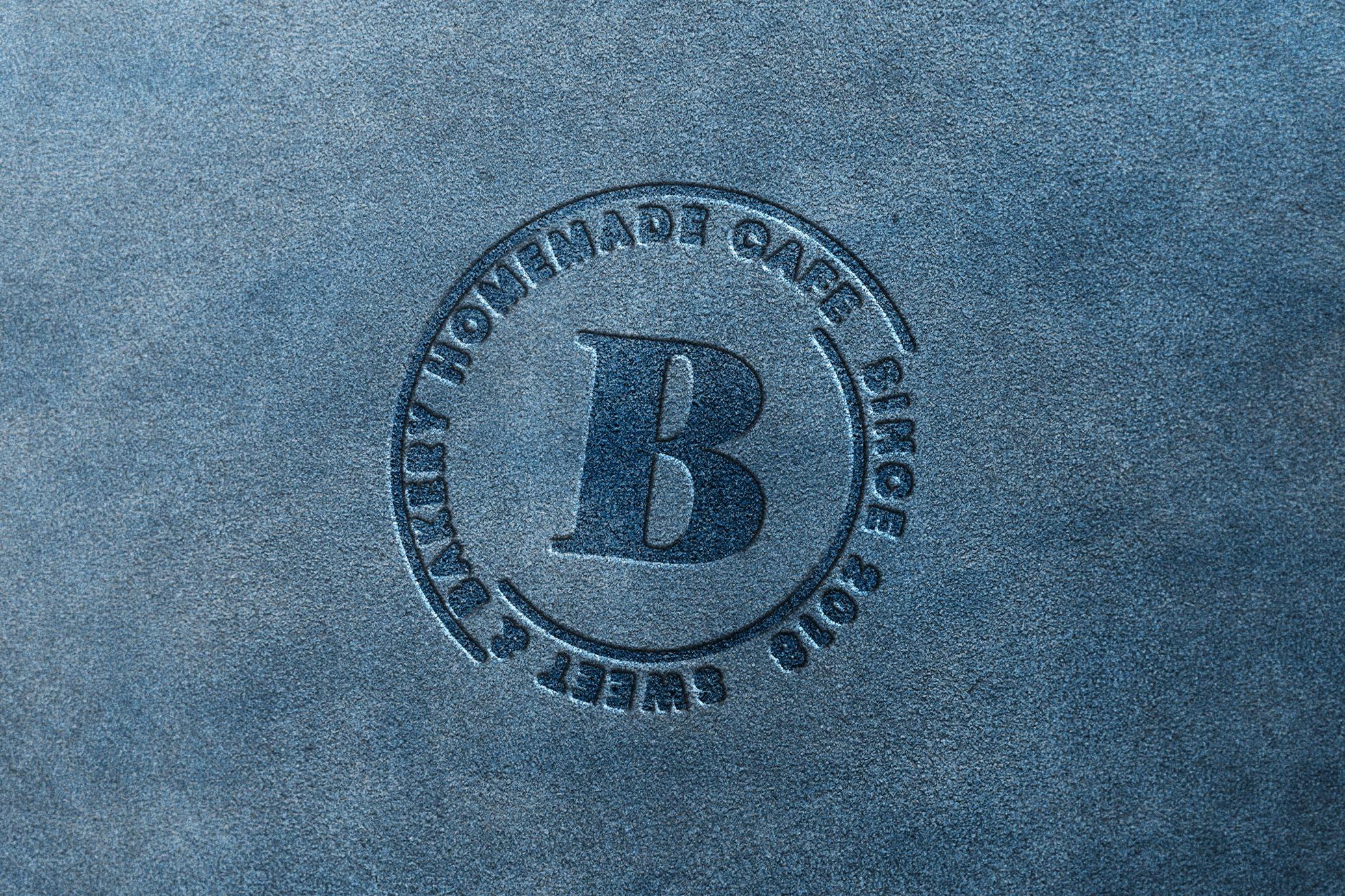 Debossed Suede Logo Mockup