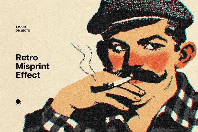 Retro Misprint Design Effect