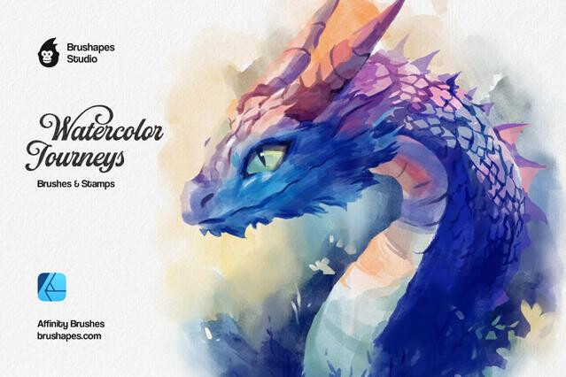 Watercolor Journeys Affinity Brushes