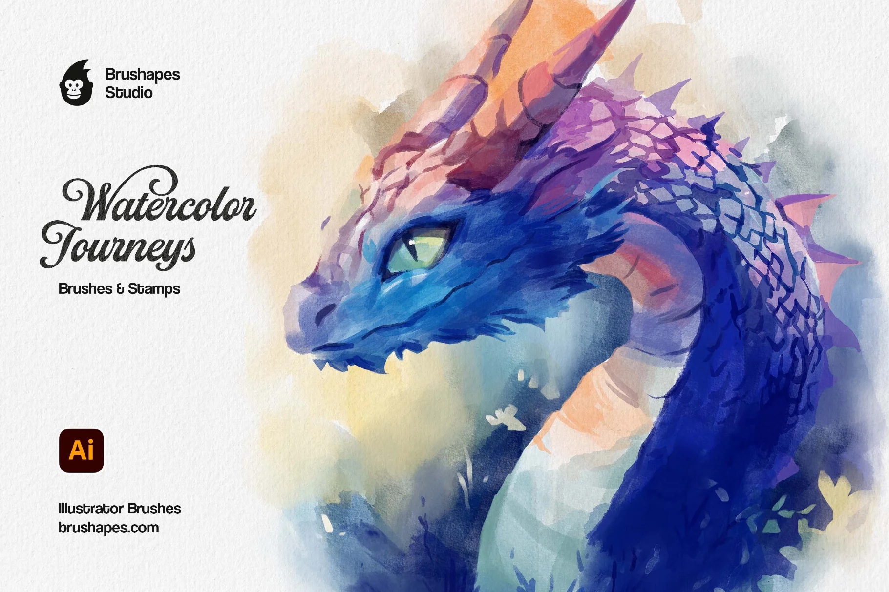 Watercolor Journeys Illustrator Brushes