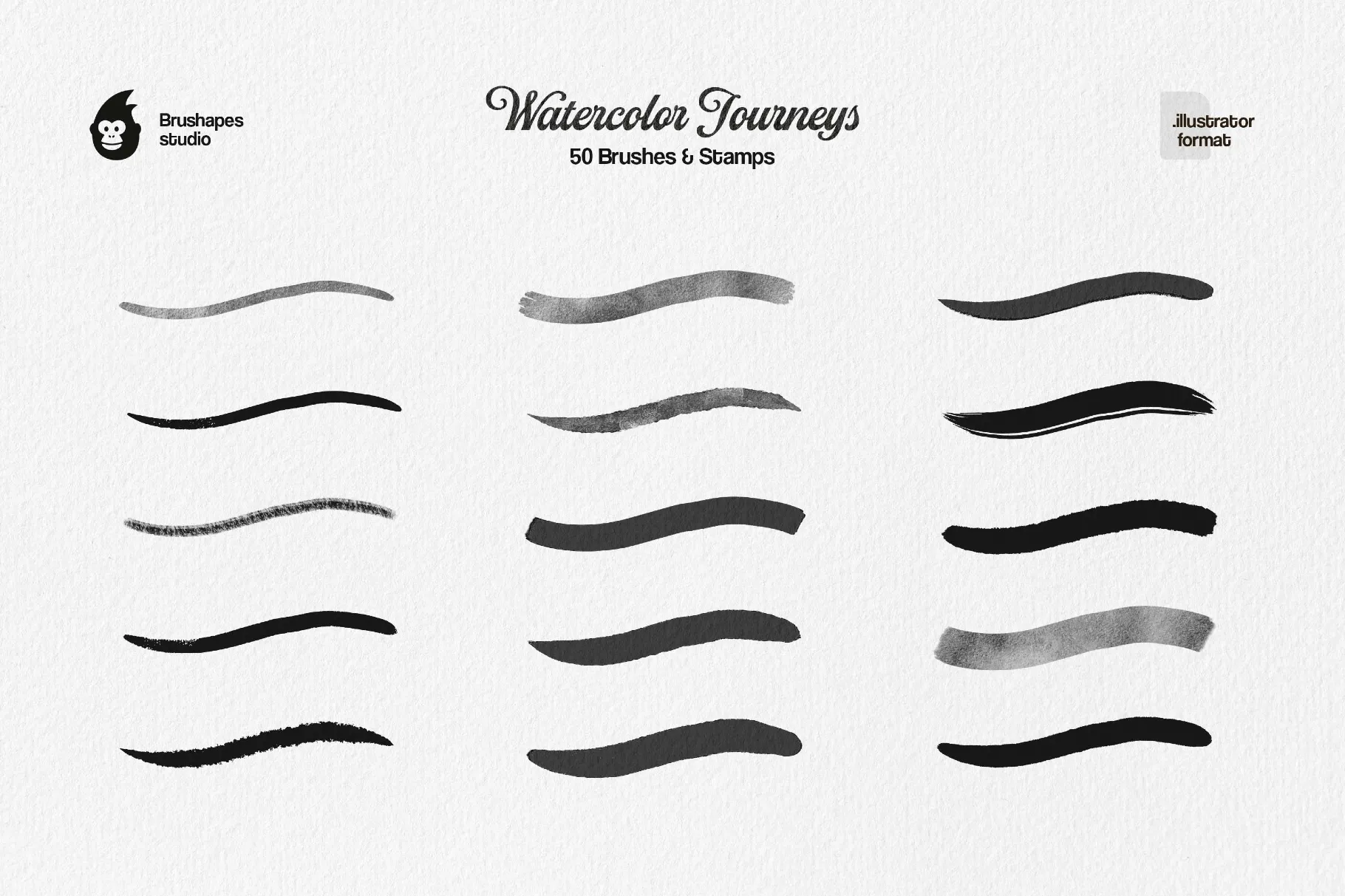 Watercolor Journeys Illustrator Brushes
