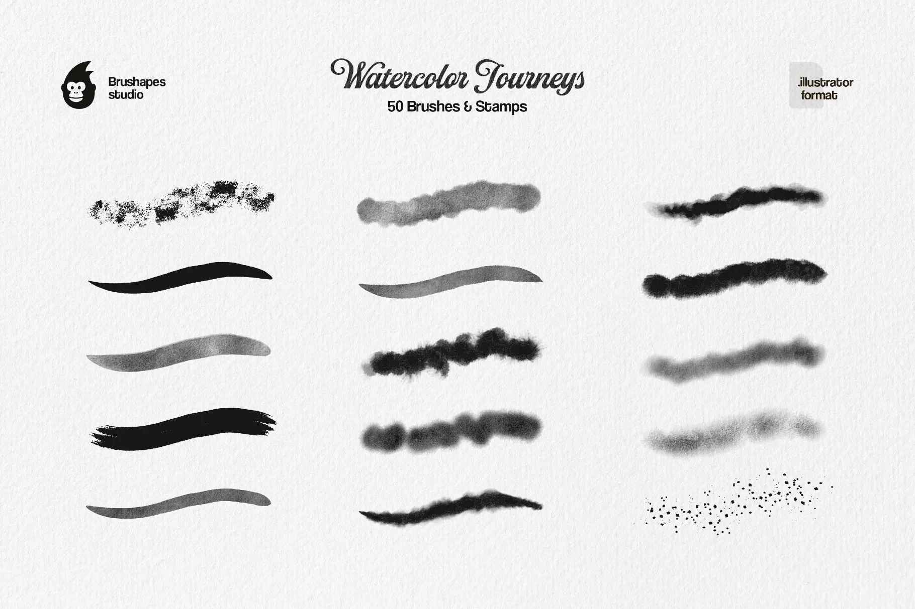 Watercolor Journeys Illustrator Brushes