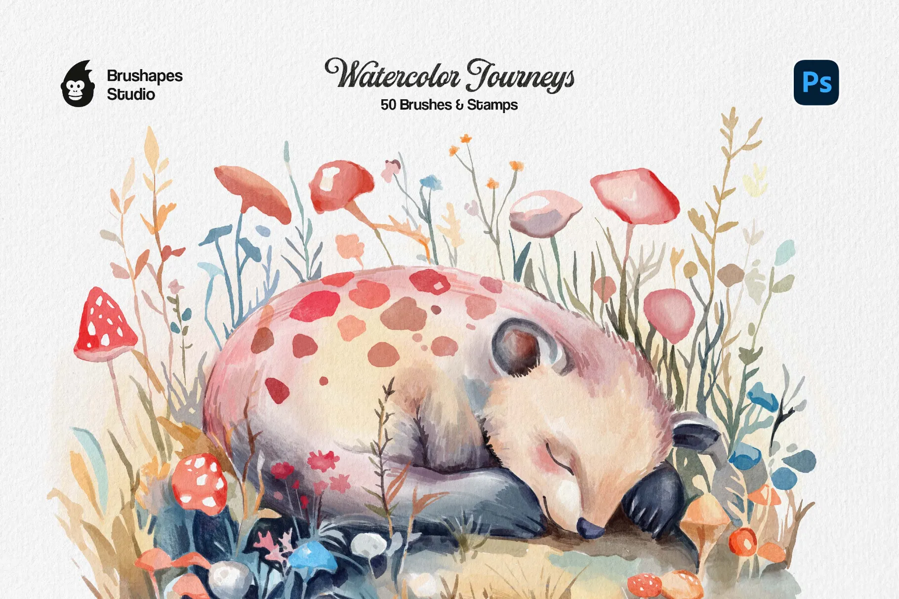 Watercolor Journey Photoshop Brushes