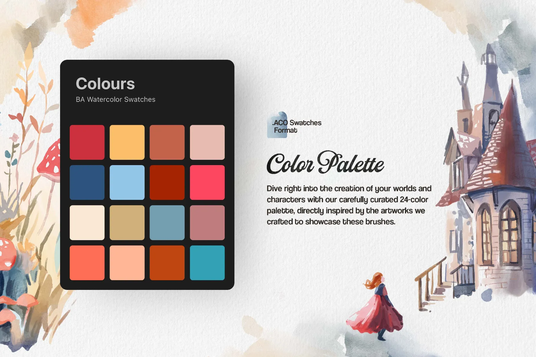 Watercolor Journey Photoshop Brushes