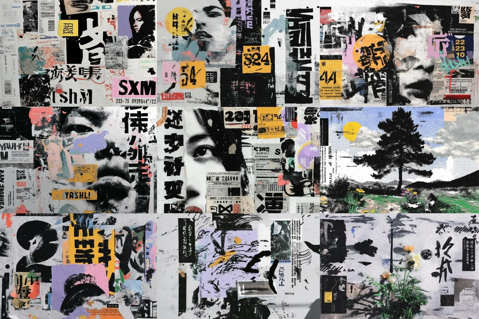 70 Aesthetic Japanese Collage Backgrounds
