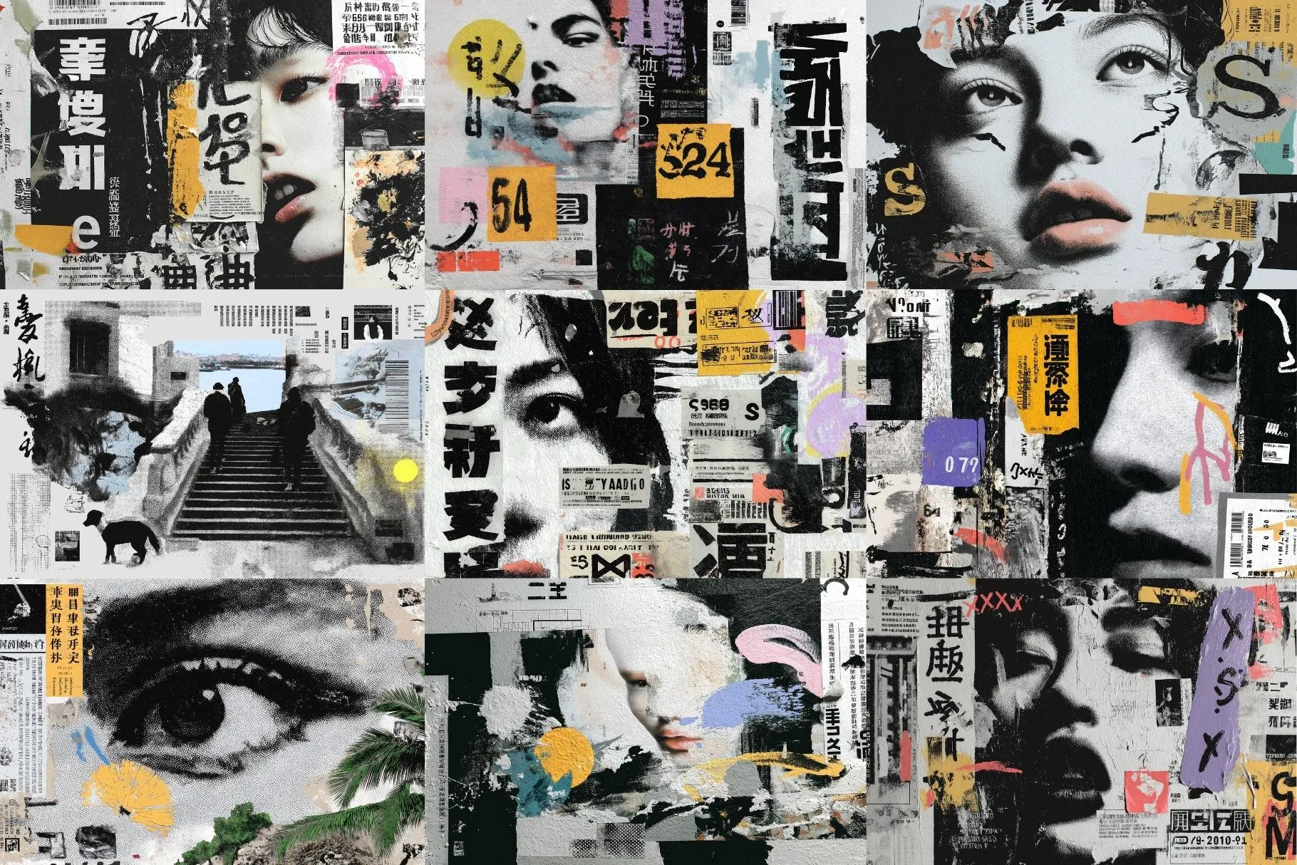 70 Aesthetic Japanese Collage Backgrounds