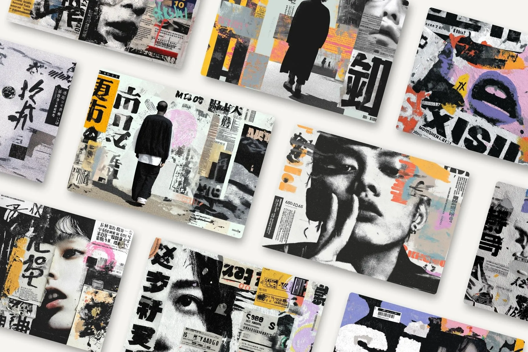 70 Aesthetic Japanese Collage Backgrounds