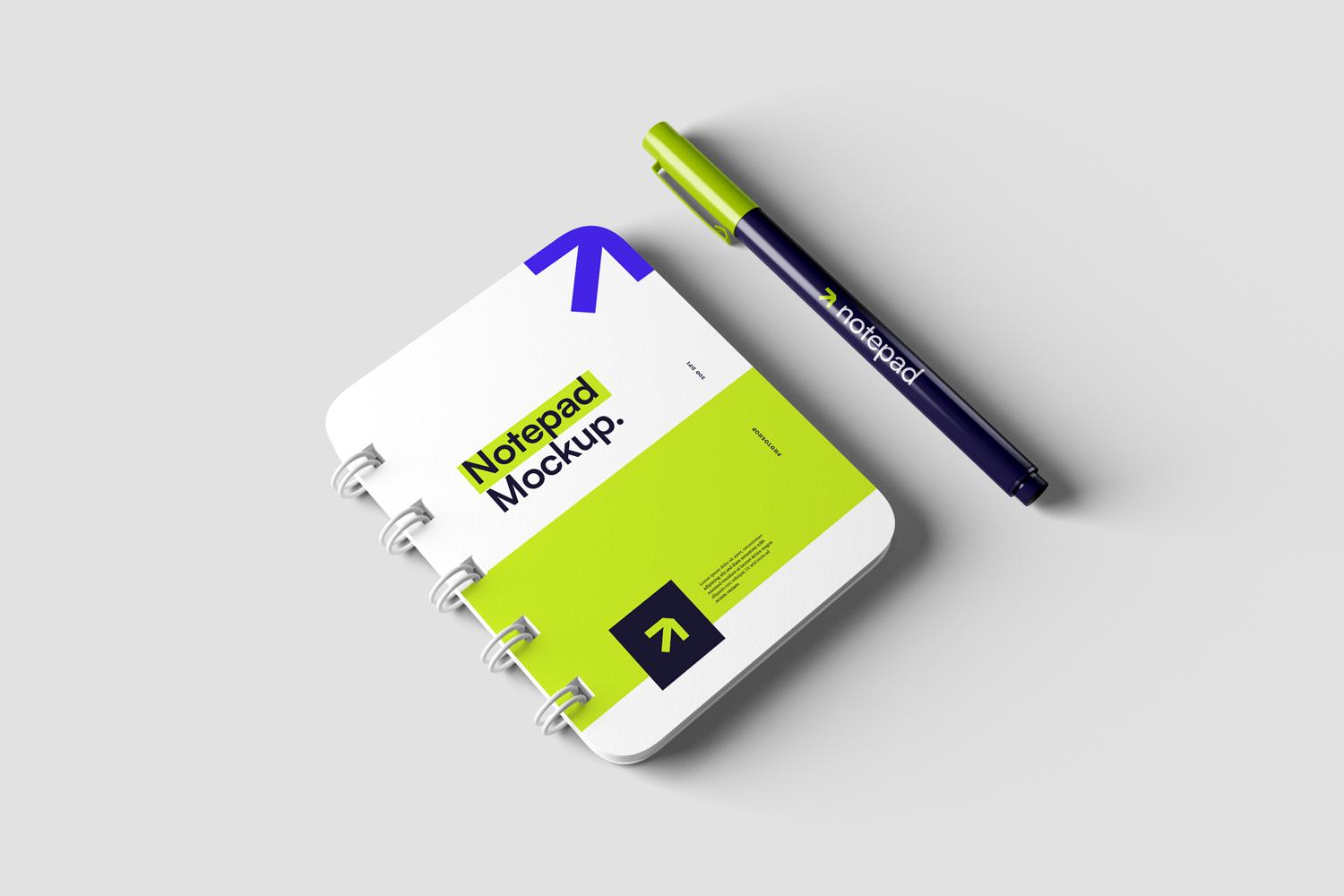 Pen and Notepad Mockups