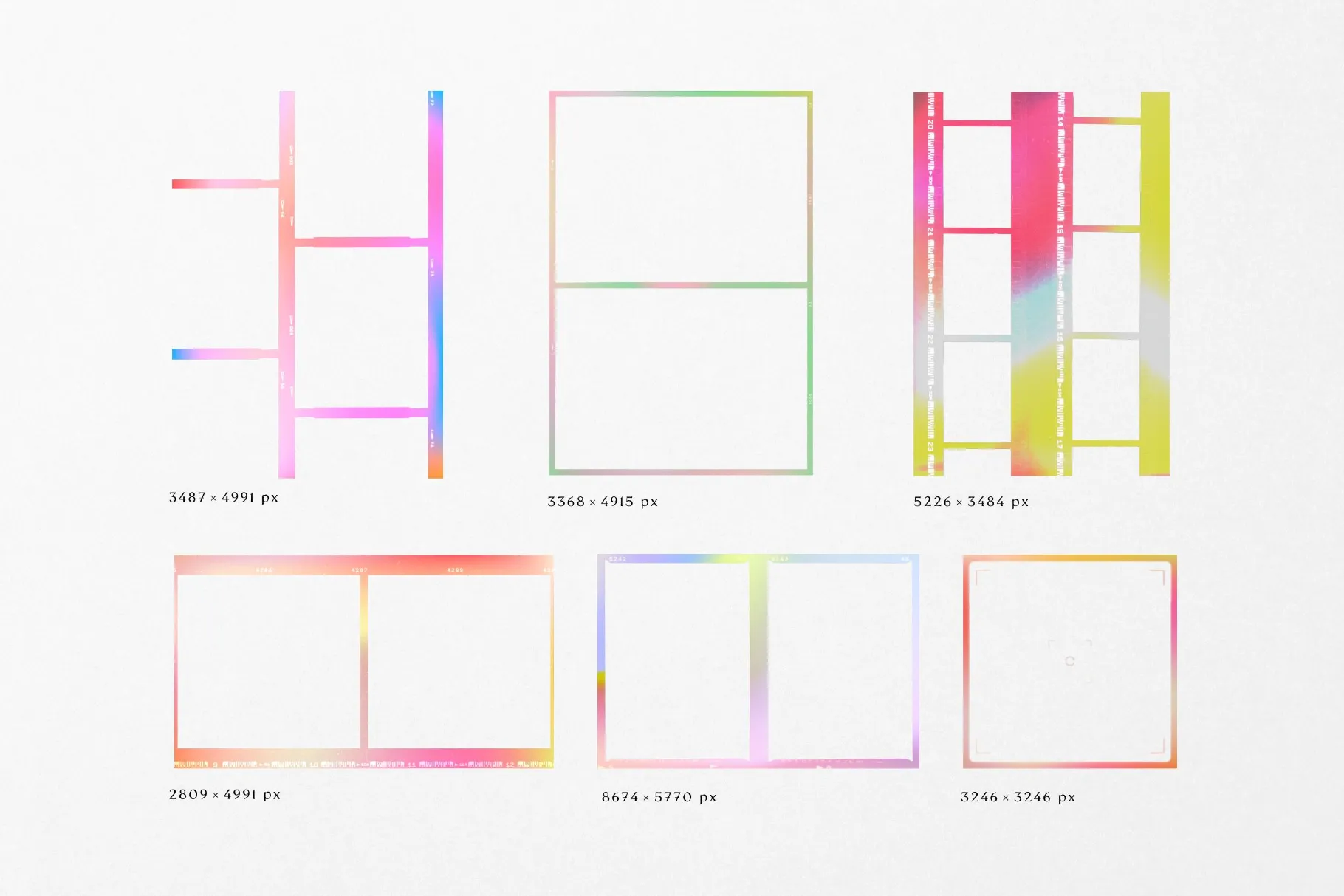 Gradient High Quality Film Frames