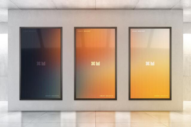 Gallery Framed Posters Mockup