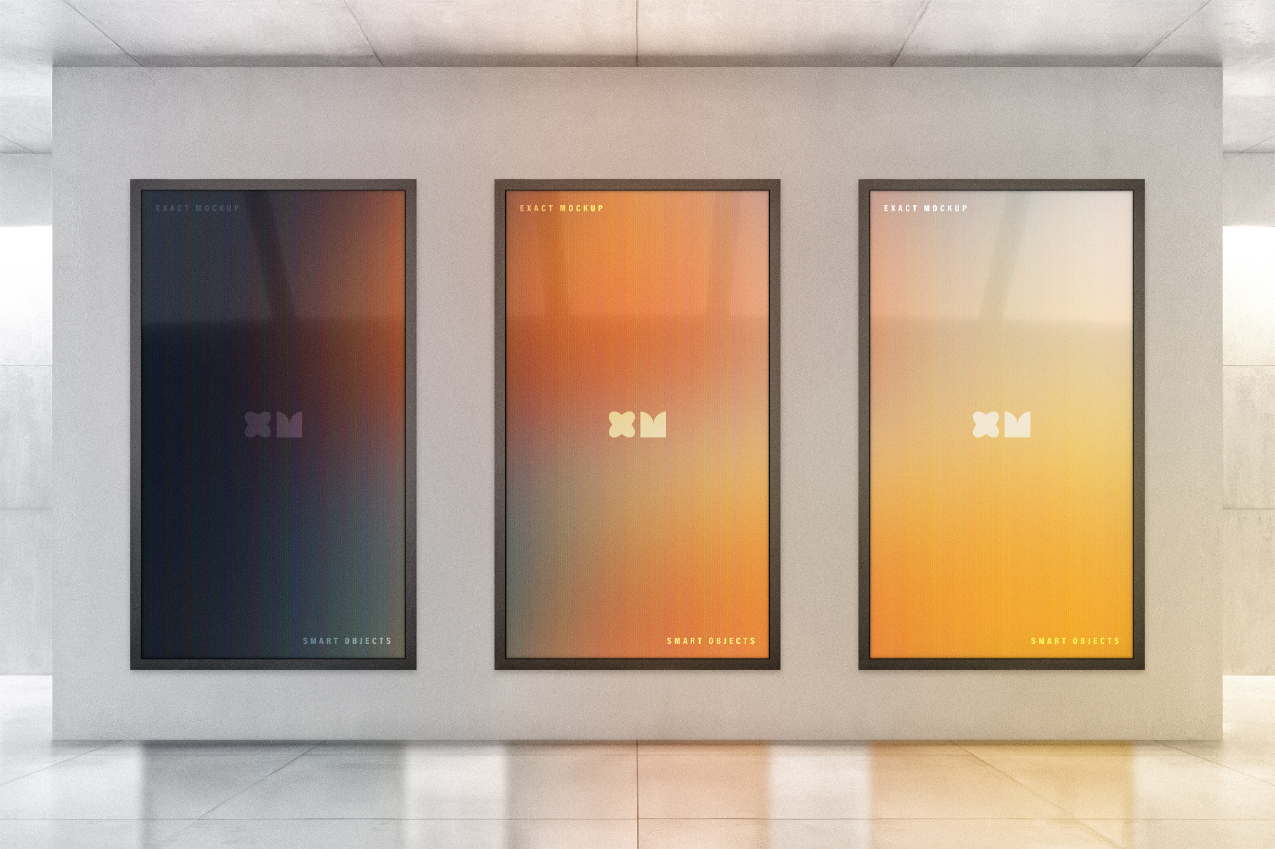 Gallery Framed Posters Mockup