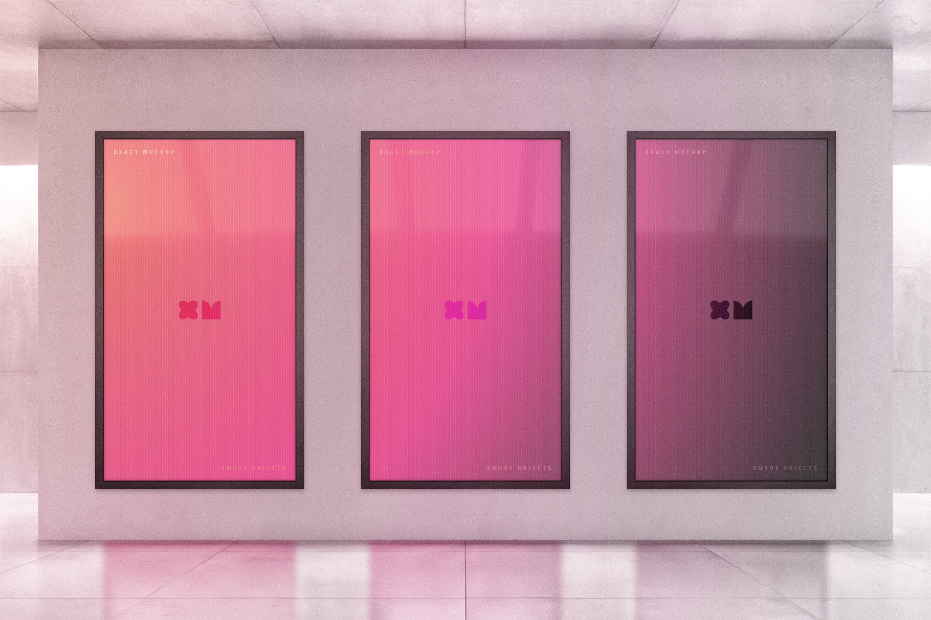 Gallery Framed Posters Mockup