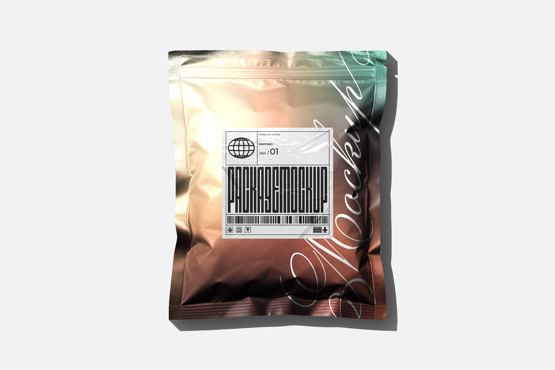 Mailing Package Bag Mockup