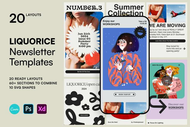 Liquorice Newsletter Templates
