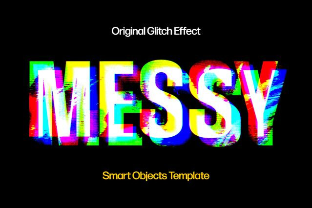 Distort Glitch Text Effect