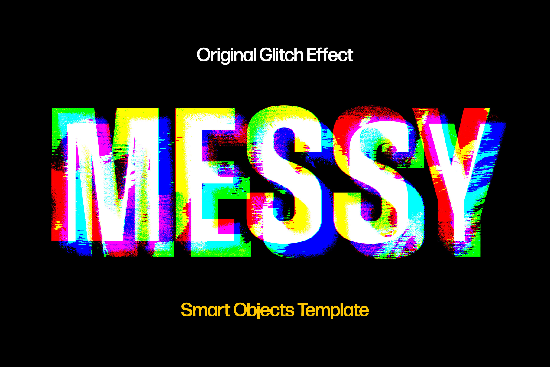 Distort Glitch Text Effect