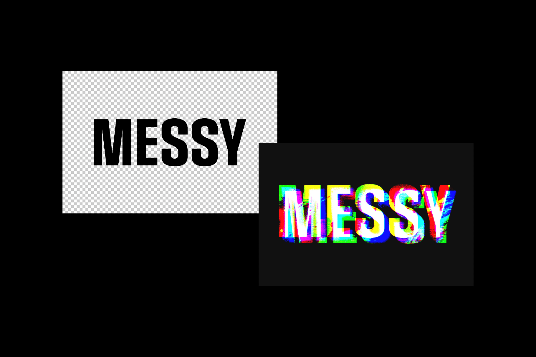 Distort Glitch Text Effect