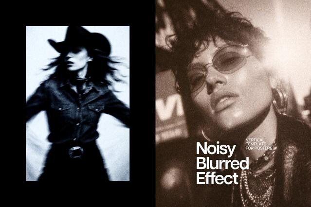 Noisy Blurred Poster Effect