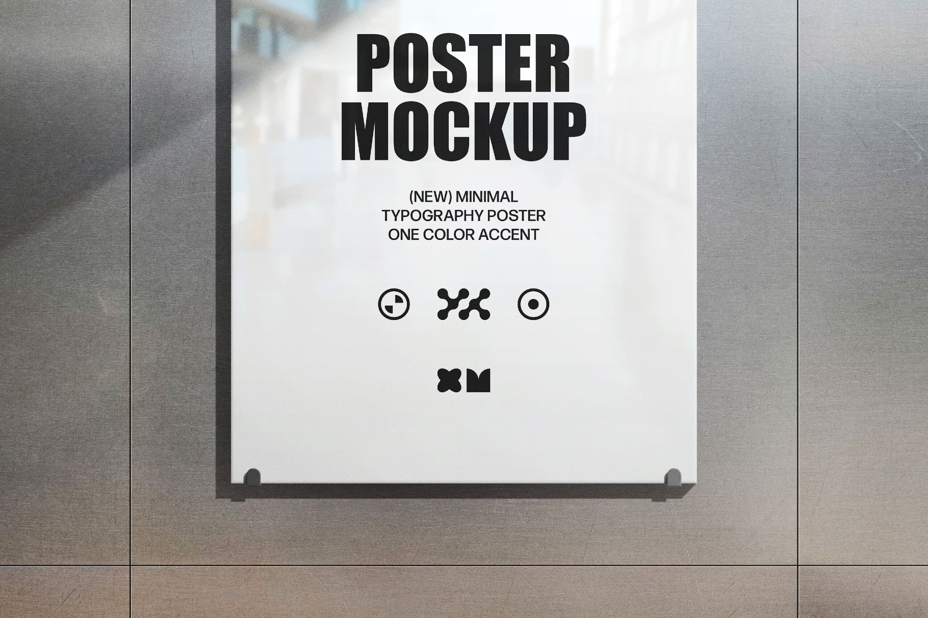 Glass Poster Mockup