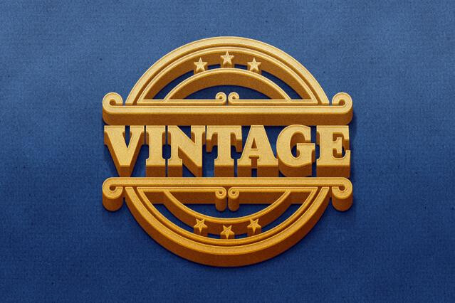 Vintage Emblem Text Effect