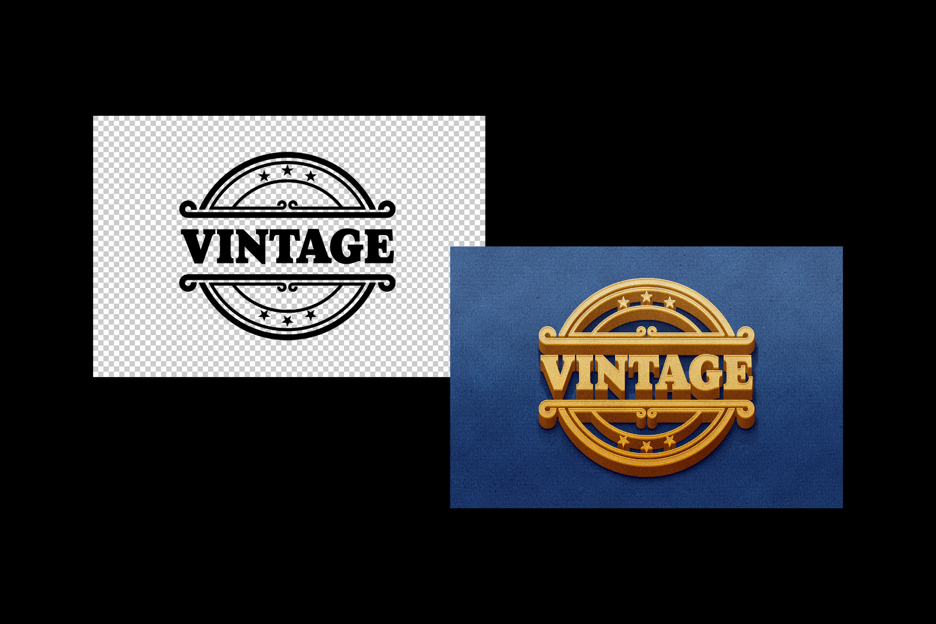 Vintage Emblem Text Effect