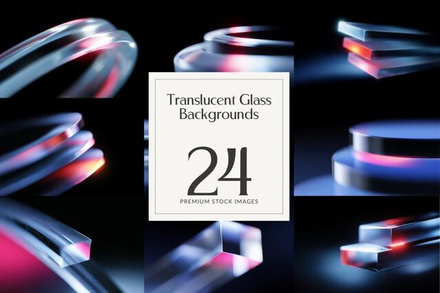 24 Translucent Glass Backgrounds