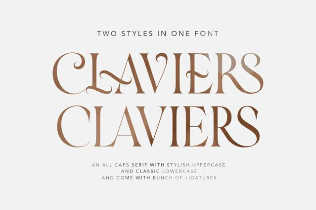 Claviers - Two Styles Serif Font