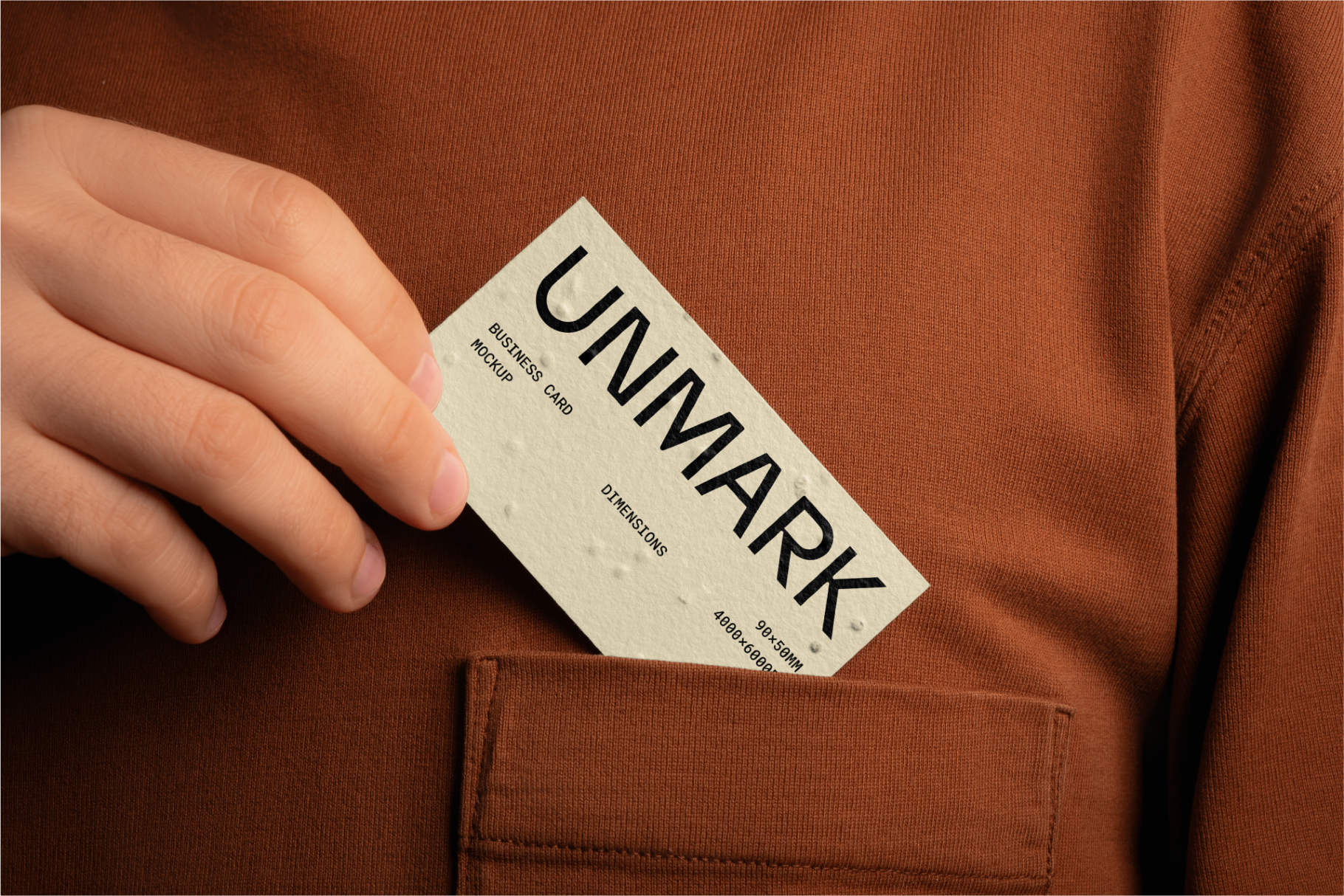 Business Card Mockup in Shirt Pocket