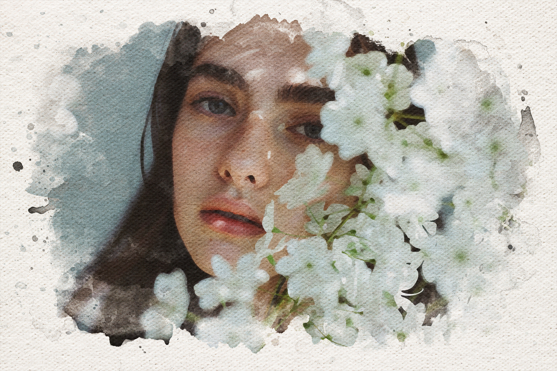 Watercolor Collage Photo Effect