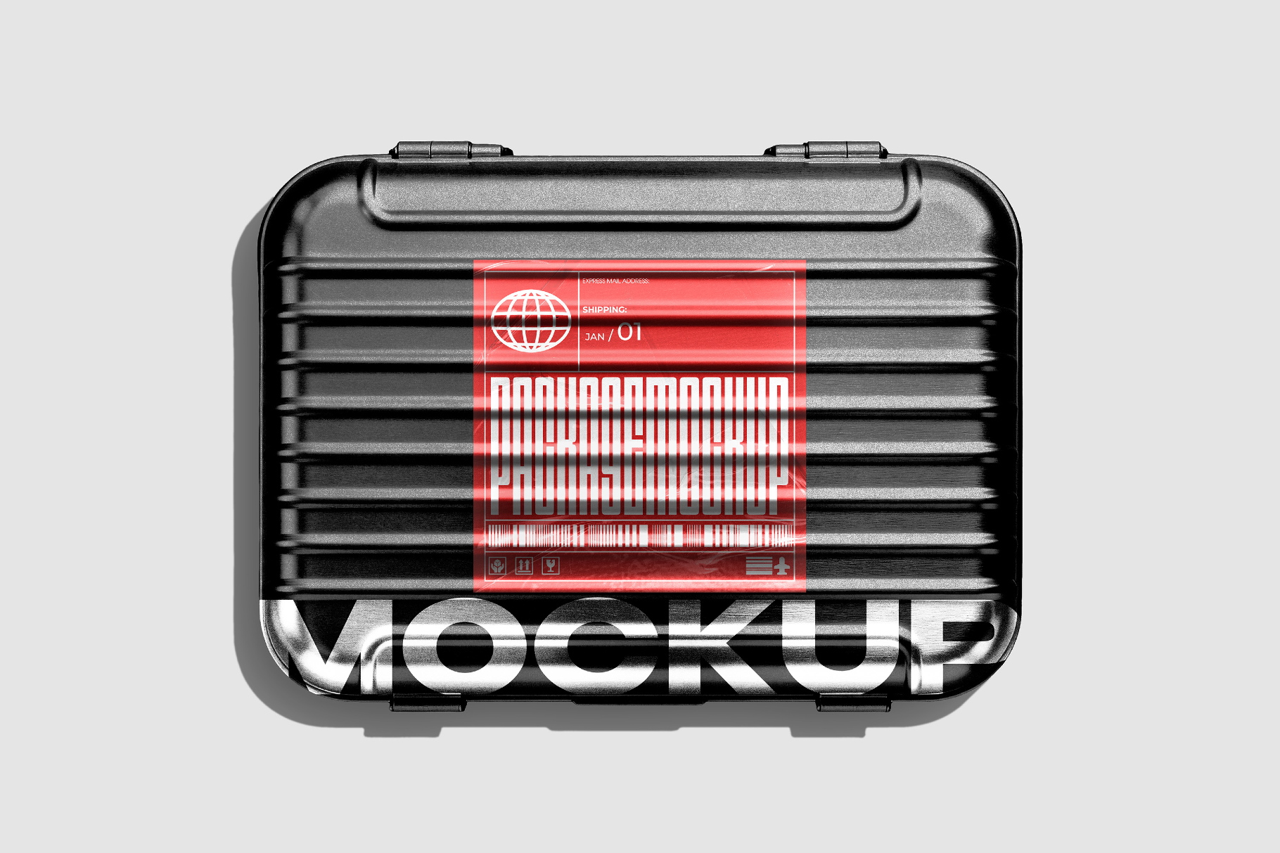 Metal Case Package Mockup