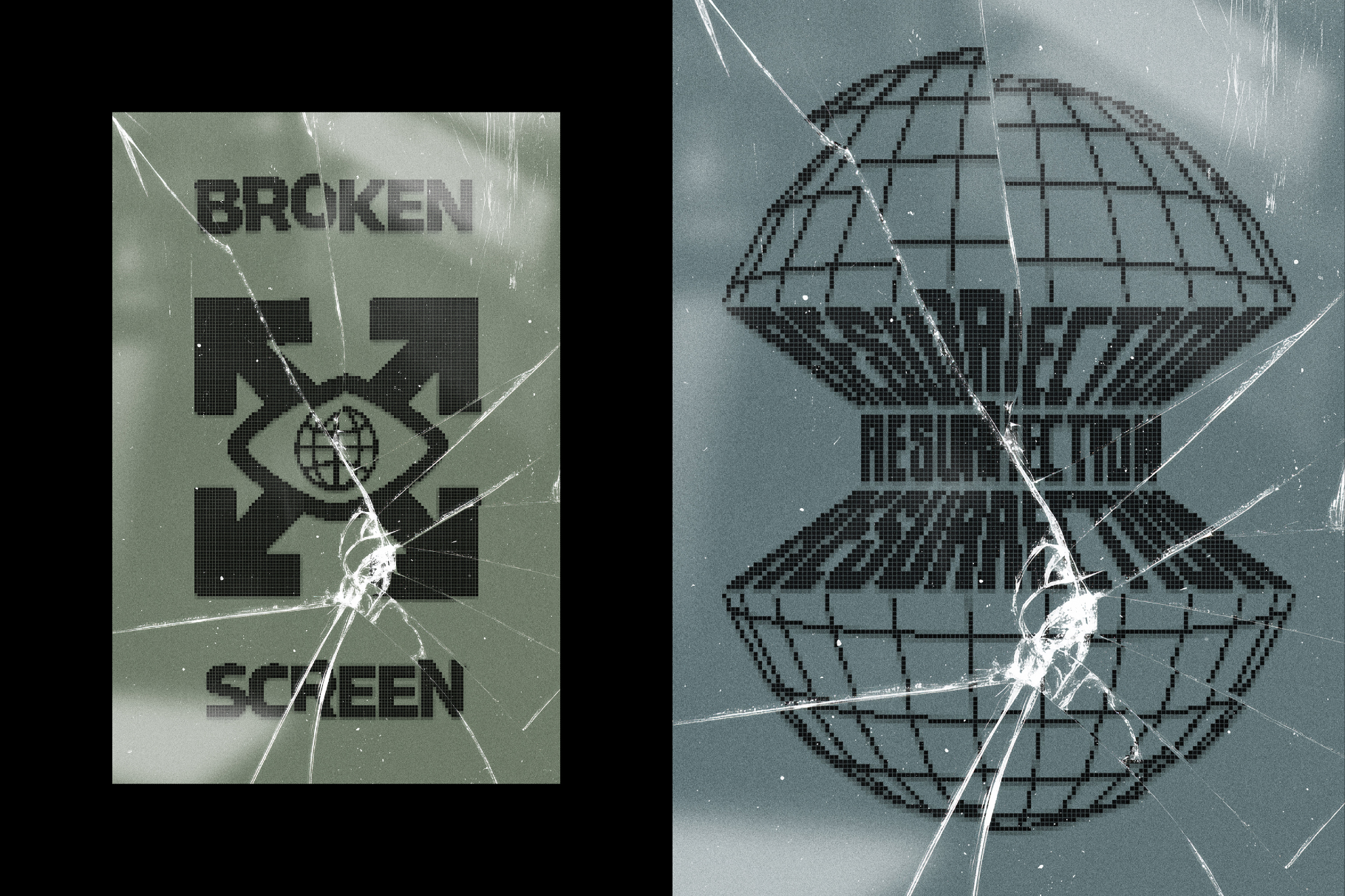 Broken Screen Text & Logo Effect