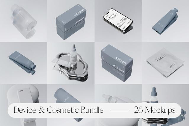 iPhone & Beauty Packaging Mockups