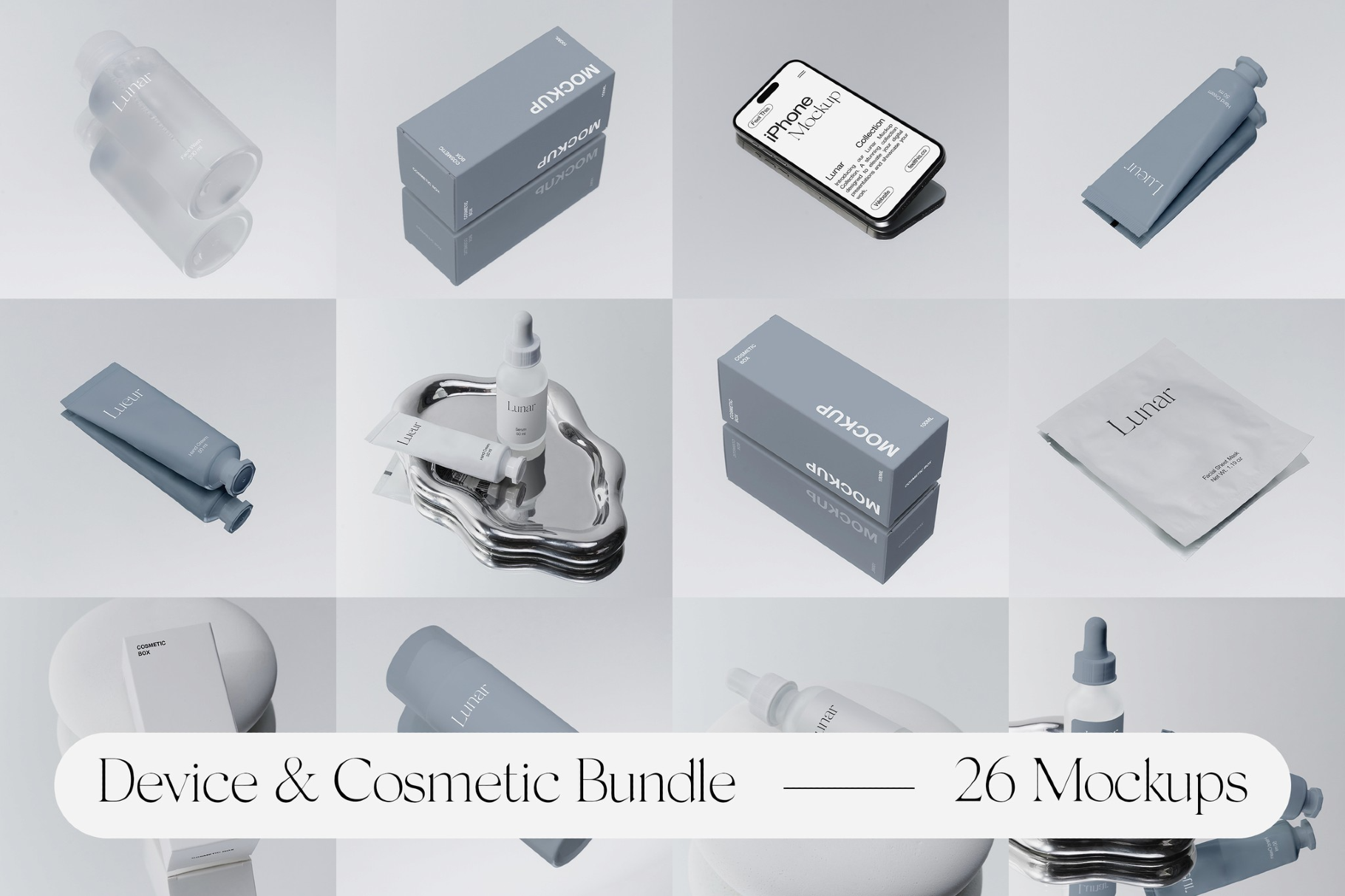 iPhone & Beauty Packaging Mockups
