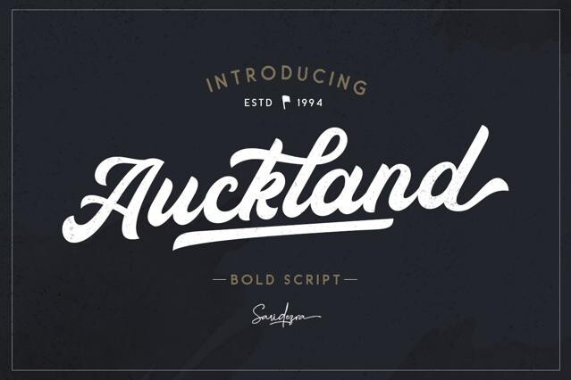 Auckland - Bold Script Font